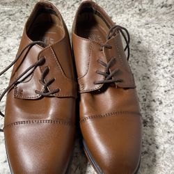 Brown Leather Men Shoes Size 8