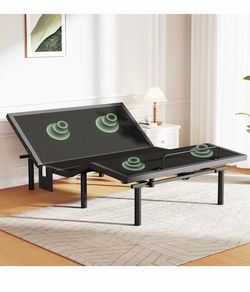 Marsail MS01-1 Queen Adjustable Bed Base with Massage, 4 Ports USB A&C Adjustable Bed Frame