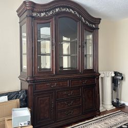 China Display Cabinet With Removable Hutch 
