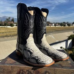 Python Cowboy Boots Print