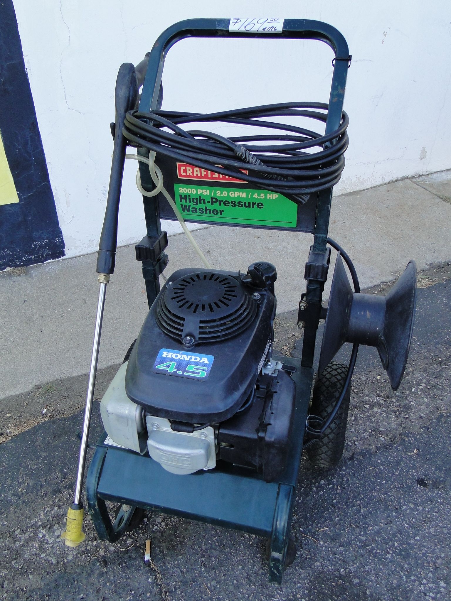 Craftsman 2000 psi pressure washer 4.5hp honda