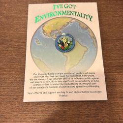 Disney - I’ve Got Environmentality 2001 Staff Pin
