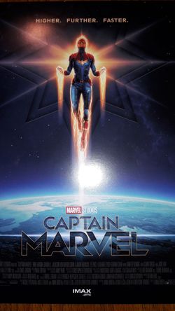 Captain Marvel Movie Poster 11" x 8 1/2 "