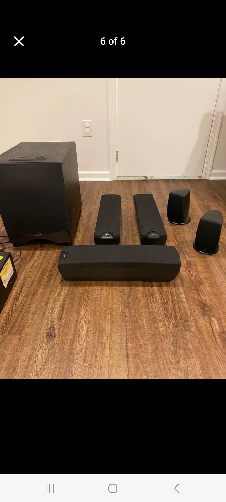 KLIPSCH 7.1 WIRED SPEAKERS BUNDLE WITH POWERED SUBWOOFER $500 FINAL PRICE