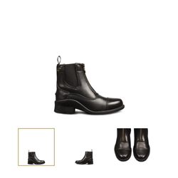 Kids' Quantum Zip Paddock Boots - Black Size 3