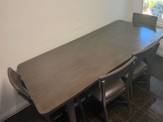 Brown Dining Table with 6 Chairs
