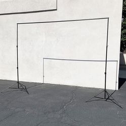 (New in box) $40 Heavy Duty Backdrop Stand 8.5x10 FT Adjustable Photography Background w/ Clips and Carry Bag