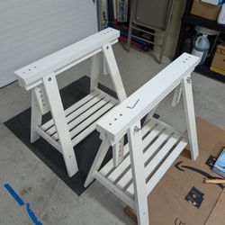 IKEA Finnvard Trestle with Shelf White. Drafting Table
