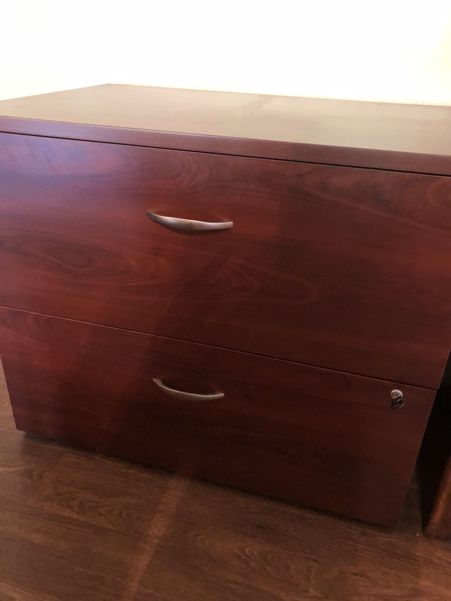 Wooden filing cabinet