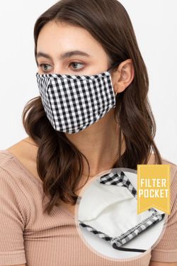 Gingham Check Reusable Washable Face Mask