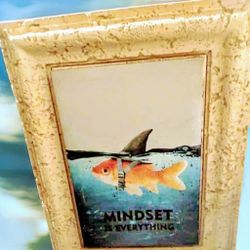 Inspiration Office Canvas Wall Art Posters Goldfish Pictures Big Shark Canvas Painting Mindset is Ev