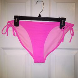 Op Pink String Bikini Bottoms Size Large 