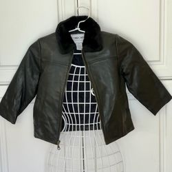 Kids size XS black Leather Jacket