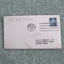 1954 First Day Of Issue Cover Featuring James Monroe 5¢ Stamp #1038
