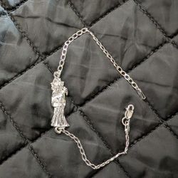 Silver .925 Santa Muerte Bracelet 