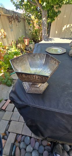 DUTCH ANTIQUE COLONIAL BOWL SILVER PLATE CENTER PIECE Danish design classic