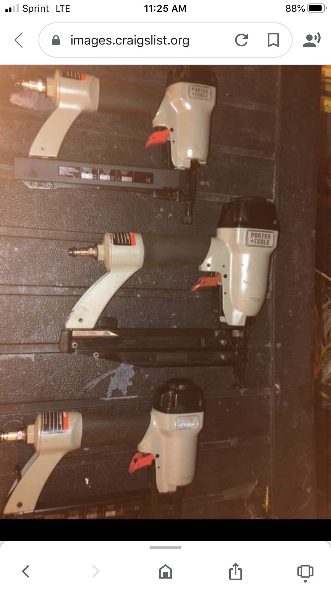 Porter cable Model # FN 250B 16ga NS100A narrow crown stapler BN125A brad nailer