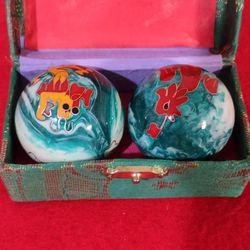Traditional Baoding art from Chinese culture in its original velvet box.