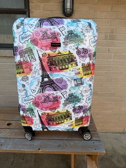 Jane & Berry Paris Print Hard Shell Spinner Luggage