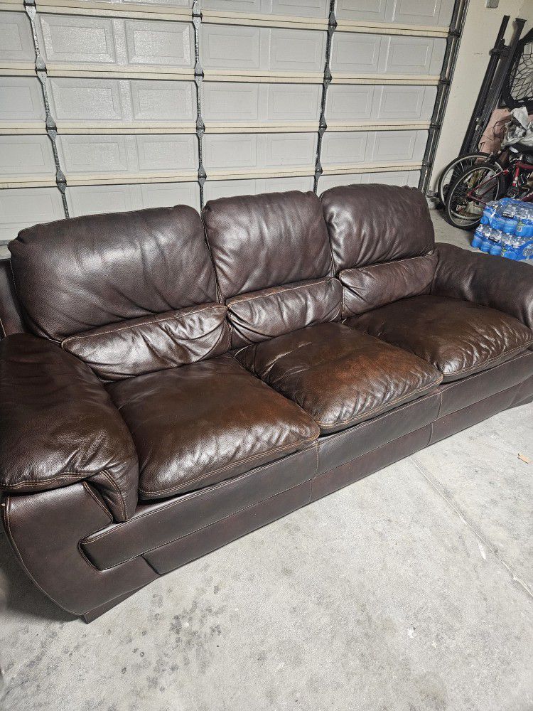 Brown Leather COSTCO sofa