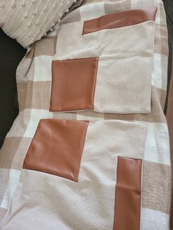 Faux leather pillow covers
