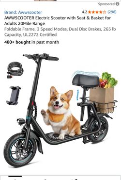 Phantom Gogo Electric Scooter with Seat and Basket