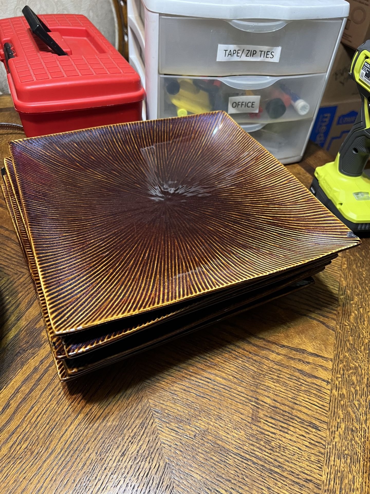 Brown China Plates