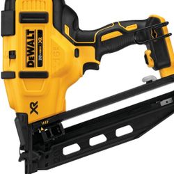 DEWALT 20V MAX  XR LITHIUM-ION BRUSHLESS CORDLESS  16-GAUGE  ANGLE FINISH NAILER. (TOOL ONLY)