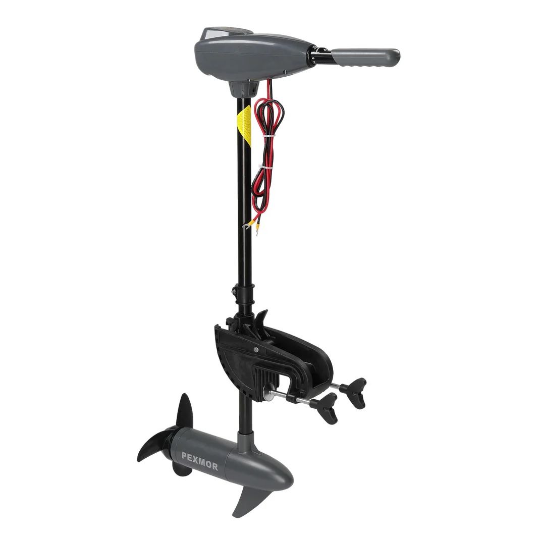 Electric Trolling Motor with 55 Lbs Thrust 8 Speeds, Boat Fishing Motor with Telescoping Handle, LED Battery Indicator for Kayak Fishing Boat Freshwat