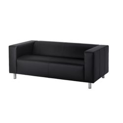 Used Klippan Leather Loveseat, Bomstad black