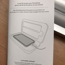 PHONESOAP Grey PhoneSoap Wireless Device Sanitizer, CA/US phonesoap model no 500-8