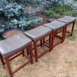 4 Bar Stools Chairs 19" x 13" x 23" tall