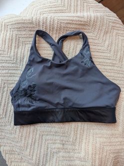 Fabletics Racer Back Gray sports bra