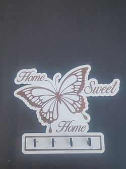 Home Sweet Home Butterfly Custom Key Holder