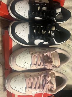 Nike dunks 4.5y (6womens) orange pearls/pandas