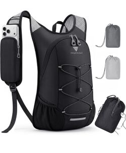 15L Small Hiking Backpack for Men Women – Foldable Packable Daypack with Hydration System Compatible & Shoulder Strap Phone Pocket, Lightweight for Tr