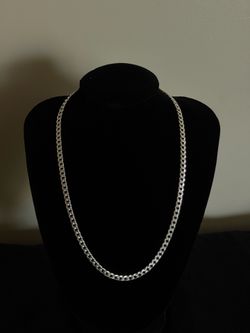 925s Diamond cut Cuban flat 4.2mm 16”