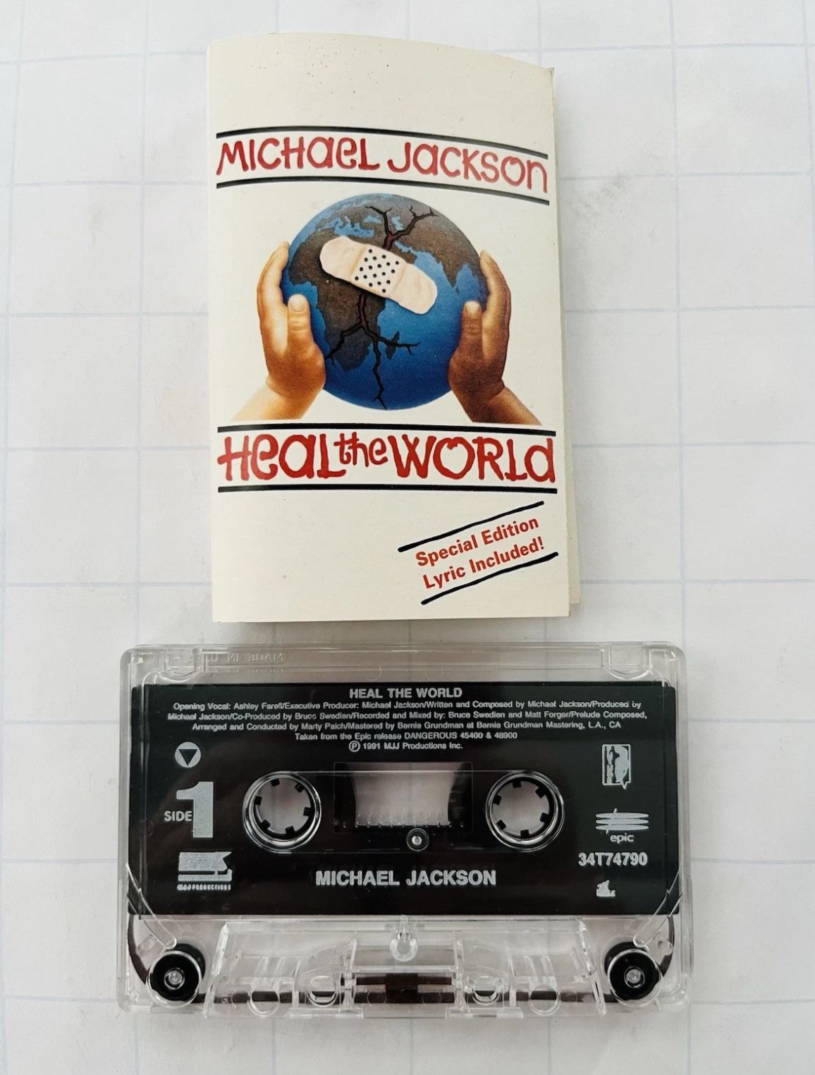 Michael Jackson Heal The World Cassette Tape Single 1992 Music