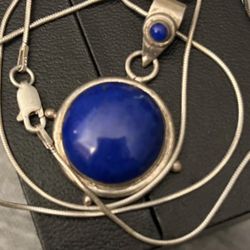 925 Silver Lápiz Lazuli Necklace 