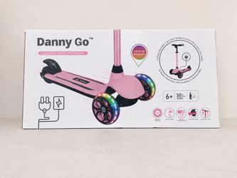 Danny Go Pink Electric Scooter for Kids 80W Light-Up Wheels