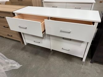 NEW 6 Drawer Dresser Chest of Tall Nightstand Storage Bedroom Closet Wardrobe White Espresso Natural Oak Ashley Style BIG Discount Clearance SALE