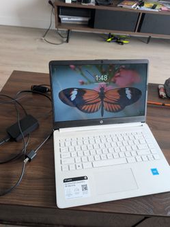 HP Laptop White with Charger like new