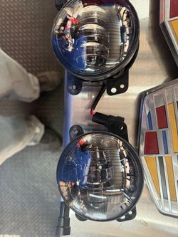 97-17 Jeep Wrangler LED fog lights black housing