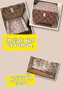 Gray Handmade ottoman