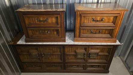 Vintage 1970s Bassett Spanish Mediterranean 3-Piece Bedroom Suite