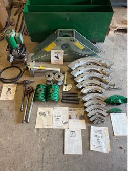 Greenlee 884-G5 Hydraulic Conduit Pipe Bender Set w 960 Pump & Shoes