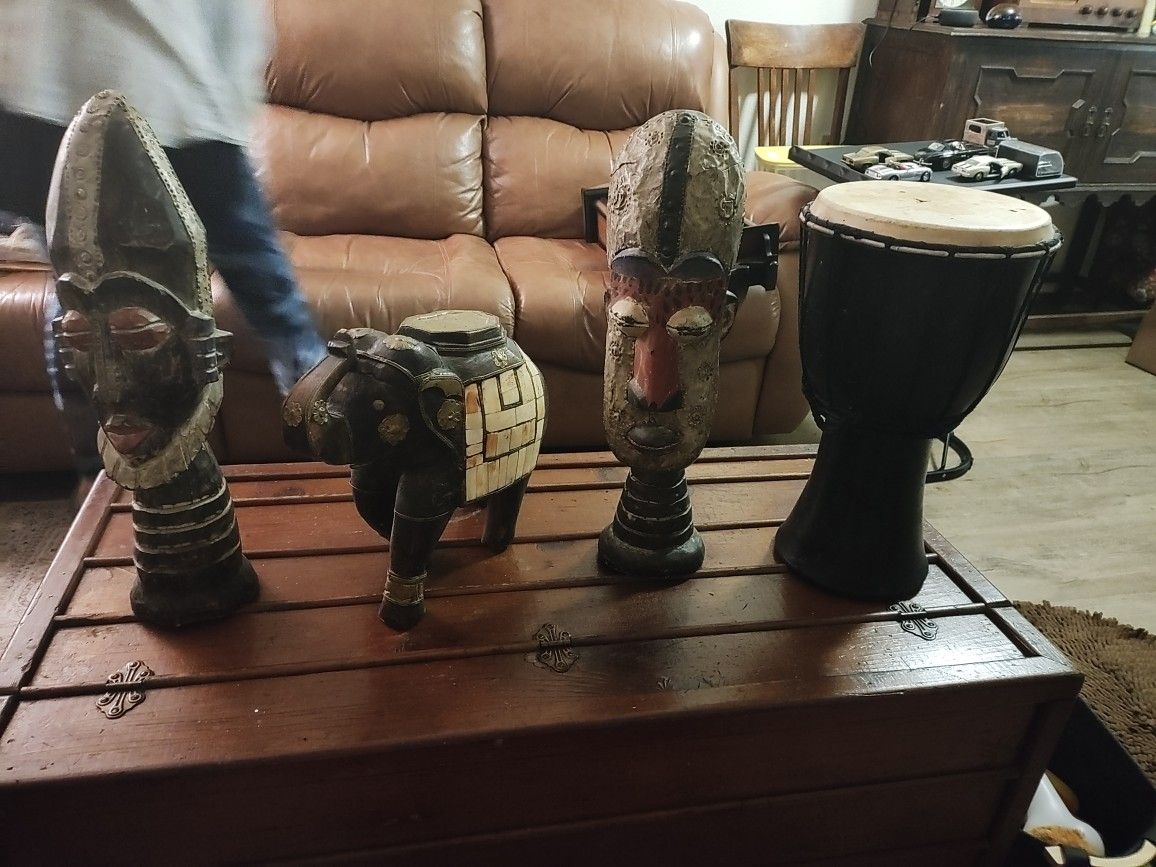 African Wood Carved Statue