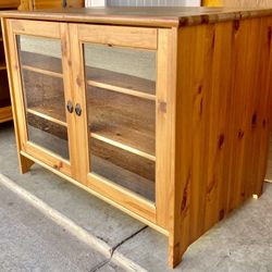 Knotty Pine TV Entertainment Base  / Kitchen Pantry Microwave Storage Cabinet 