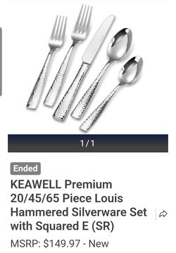 KEAWELL Premium 20/45/65 Piece Louis Hammered Silverware  Set