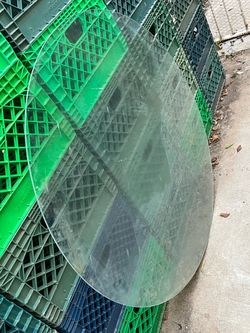 Clear Oval Circle Glass Table Top